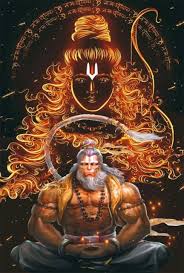 Shiva and Hanuman Wall Poster